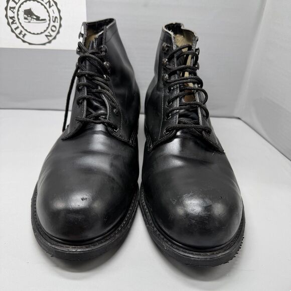 CAROLINA USA RED BIRD BLACK STEELTOE VINTAGE ENGINEER BIKER BOSS BOOTS Sz 14 EEE main image 6